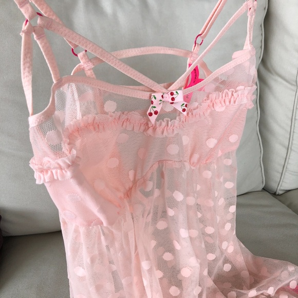 Betsey Johnson Other - NEW Betsey Johnson sheer dot mesh babydoll